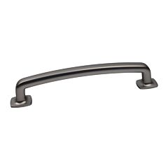 Vail Collection Contemporary Style 5-1/16" (128mm) Hole Center, Overall Length 5-7/8", Dark Pewter Cabinet Hardware Pull / Handle