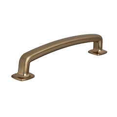 Vail Collection Contemporary Style 5-1/16" (128mm) Hole Center, Overall Length 5-7/8", Rose Gold Cabinet Hardware Pull / Handle
