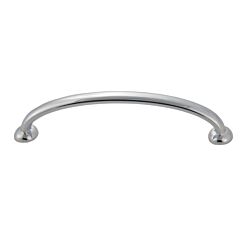 Modern Style ADA Friendly 5-1/16" (128mm) Hole Center, Overall Length 5-21/32", Polished Chrome Cabinet Hardware Pull / Handle