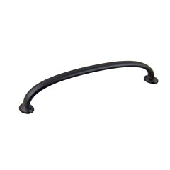 Modern Style ADA Friendly 6-5/16" (160mm) Hole Center, Overall Length 6-7/8", Matte Black Cabinet Hardware Pull / Handle