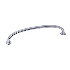 Modern Style ADA Friendly 6-5/16" (160mm) Hole Center, Overall Length 6-7/8", Polished Chrome Cabinet Hardware Pull / Handle