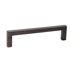 Square Pull Collection Modern Style 5-1/16" (128mm) Hole Center, Overall Length 5-13/32", Brushed Oil-Rubbed Bronze Cabinet Hardware Pull / Handle