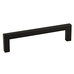 Square Pull Collection Modern Style 5-1/16" (128mm) Hole Center, Overall Length 5-13/32", Matte Black Cabinet Hardware Pull / Handle