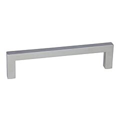 Square Pull Collection Modern Style 5-1/16" (128mm) Hole Center, Overall Length 5-13/32", Polished Chrome Cabinet Hardware Pull / Handle