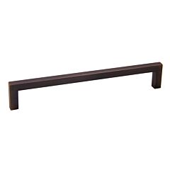 Square Pull Collection Modern Style 7-9/16" (192mm) Hole Center, Overall Length 7-29/32", Brushed Oil-Rubbed Bronze Cabinet Hardware Pull / Handle
