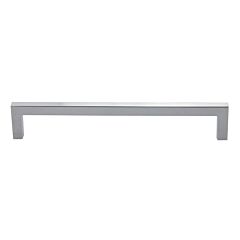 Square Pull Collection Modern Style 7-9/16" (192mm) Hole Center, Overall Length 7-29/32", Polished Chrome Cabinet Hardware Pull / Handle