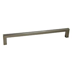 Square Pull Collection Modern Style 8-13/16" (224mm) Hole Center, Overall Length 9-5/32", Satin Nickel Cabinet Hardware Pull / Handle