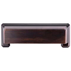 Charleston Collection Contemporary Style 3-3/4" (96mm) Hole Center, Overall Length 4-5/8", Brushed Oil-Rubbed Bronze Cabinet Hardware Pull / Handle