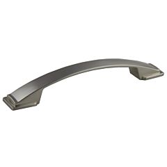 St. Louis Collection Modern Style 5-1/16" (128mm) Hole Center, Overall Length 6-1/2", Satin Nickel Cabinet Hardware Pull / Handle
