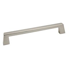 Colorado Collection Contemporary Style 6-5/16" (160mm) Hole Center, Overall Length 7-5/32", Satin Nickel Cabinet Hardware Pull / Handle