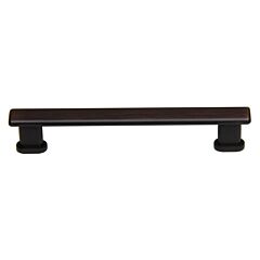 Manhattan Collection Contemporary Style 5-1/16" (128mm) Hole Center, Overall Length 6-3/32", Brushed Oil-Rubbed Bronze Cabinet Hardware Pull / Handle