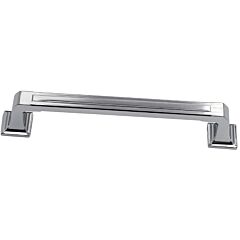 Valencia Collection Contemporary Style 6-5/16" (160mm) Hole Center, Overall Length 7-3/16", Polished Chrome Cabinet Hardware Pull / Handle