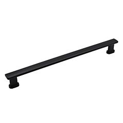 Manhattan Collection Contemporary Style 12" (305mm) Hole Center, Overall Length 13-7/16", Matte Black Appliance Pull / Handle