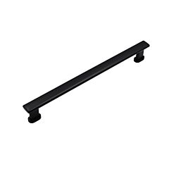 Manhattan Collection Contemporary Style 8" (203mm) Hole Center, Overall Length 9-3/32", Matte Black Appliance Pull / Handle