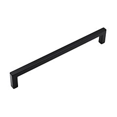 Modern Square Collection Straight Edge Style 8" (203mm) Hole Center, Overall Length 8-13/32", Matte Black Appliance Pull / Handle