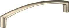 Metal Curved Urban Style 5-1/32" (128mm) Inch Center To Center, Overall Length 5-7/16" Brushed Nickel, Cabinet Hardware Pull / Handle