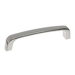 Modern Bo Style 3-3/4" (96mm) Center to Center, Overall Length 4-3/16" Polished Nickel Cabinet Pull/Handle