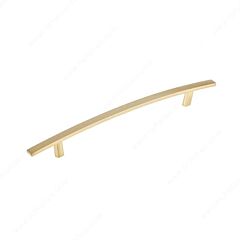 Transitional Flat Bar Style 7-9/16" (192mm) Inch Center to Center, Overall Length 10-7/8" Satin Brass, Cabinet Hardware Pull / Handle