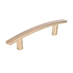 Transitional 3-3/4" (96mm) Center to Center, Length 6-7/32" (158mm) Champagne Bronze, Sligthly Curved Cabinet Pull/Handle