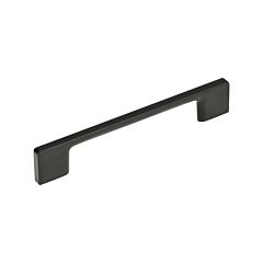 Metal Rectangular Style 5-1/32" (128mm) Inch Center To Center, Overall Length 6-3/8" Matte Black, Cabinet Hardware Pull / Handle