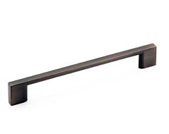 Metal Rectangular Style 6-5/16" (160mm) Center To Center, Overall Length 7-17/32" Brushed Oil Rubbed Bronze Cabinet Pull / Handle