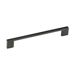 Metal Rectangular Style 6-5/16" (160acmm) Inch Center To Center, Overall Length 7-17/32" Matte Black, Cabinet Hardware Pull / Handle