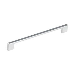 Metal Rectangular Style 7-9/16" (192mm) Inch Center To Center, Overall Length 8-3/4" Chrome, Cabinet Hardware Pull / Handle