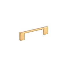 Metal Rectangular Style 3-3/4" (96mm) Center To Center, Overall Length 4-7/16" Aurum Brushed Gold Cabinet Pull / Handle