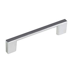 Metal Rectangular Style 3-25/32" (96mm) Inch Center To Center, Overall Length 4-7/16" Chrome, Cabinet Hardware Pull / Handle