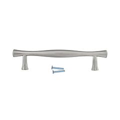 Bamboo Style 3-3/4" (96mm) Center to Center, Overall Length 5-3/32" Brushed Nickel Cabinet Hardware Pull / Handle (Handles)