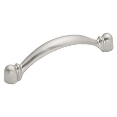 Conquest Style 3 Inch (76mm) Center to Center, Overall Length 3-3/8 Inch Satin Nickel Cabinet Pull/Handle