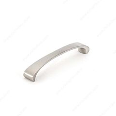 Contemporary 5-1/16" (128mm) Center to Center, Length 5-5/8" (143mm) Brushed Nickel, Arched Metal Cabinet Pull/Handle