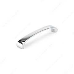Contemporary 5-1/16" (128mm) Center to Center, Length 5-5/8" (143mm) Chrome, Arched Metal Cabinet Pull/Handle