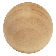 Natural Woodcraft Style Cabinet Hardware Knob, Unfinished Wood 1-1/4 Inch Diameter.