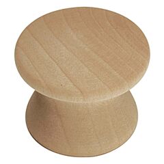 Natural Woodcraft Style Cabinet Hardware Knob, Unfinished Wood 7/8 Inch Diameter.