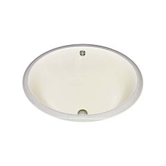 Saucer Oval Undermount Bathroom Vanity Sink, 19-5/8” x 16” x 8-3/8”, Ivory Porcelain