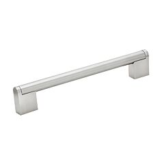Modern Cylindrical 6-5/16" (160mm) Center, 7-15/16" (202mm) Length , Brushed Nickel Pull / Handle