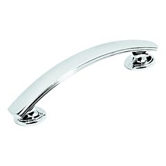 American Diner 3-3/4 Inch (96mm) Center to Center, Overall Length 5 Inch Chrome Cabinet Pull/Handle