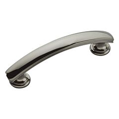 American Diner Style 3 Inch (76mm) Center to Center, Overall Length 3-7/8 Inch Black Nickel Cabinet Pull/Handle