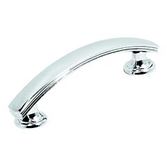 American Diner Style 3 Inch (76mm) Center to Center, Overall Length 3-7/8 Inch Chrome Cabinet Pull/Handle