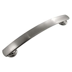 American Diner Style 5-1/32 Inch (128mm) Center to Center, Overall Length 6-1/8 Inch Satin Nickel Appliance Pull/Handle