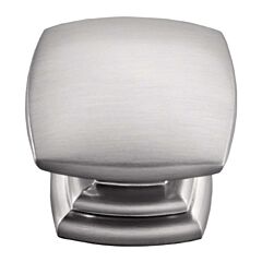 Euro-Contemporary Square Style Cabinet Hardware Knob, Stainless Steel 1-1/2 Inch length.