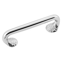 Craftsman Style 3-3/4 Inch (96mm) Center to Center, Overall Length 5-5/16 Inch Chrome Kitchen Cabinet Pull/Handle