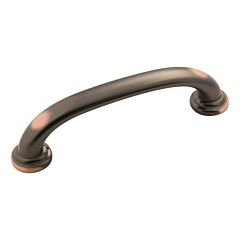 Zephyr Style 3-3/4 Inch (96mm) Center to Center, Overall Length 4-9/16 Inch Oil-Rubbed Bronze Highlighted Kitchen Cabinet Pull/Handle