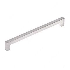 Contemporary 8-13/16" (224mm) Center to Center, Length 9-5/16" (236.5mm) Brushed Nickel, Angular Metal Cabinet Pull