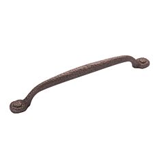 Refined Rustic Style 7-9/16 Inch (192mm) Center to Center, Overall Length 10-1/2 Inch Rustic Iron Cabinet Pull/Handle