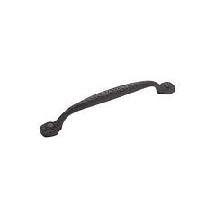 Refined Rustic Style 6-5/16 Inch (160mm) Center to Center, Overall Length 8-3/4 Inch Black Iron Cabinet Pull/Handle