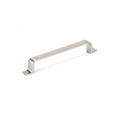 Contemporary 6-5/16" (160mm) Center to Center, Length 7-23/32" (196mm) Brushed Nickel, L-Shapped Feet Metal Cabinet Pull/Handle