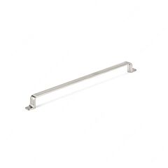 Contemporary 12-5/8" (320mm) Center to Center, Length 14-1/8" (358.5mm) Brushed Nickel, L-Shapped Feet Metal Appliance Pull/Handle