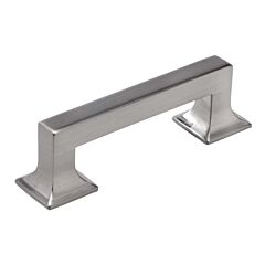 Studio Style 3 Inch (76mm) Center to Center, Overall Length 3-7/8 Inch Satin Nickel Cabinet Pull/Handle